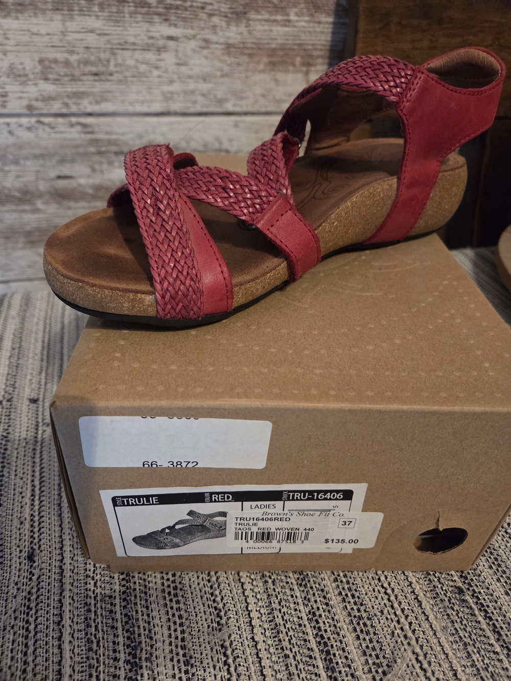 Taos Red Women's Braided Sandal -